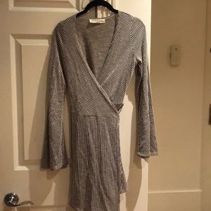 Audrey 3+1 green and white striped dress